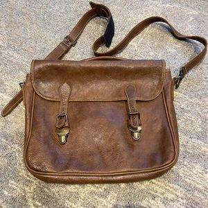 Roots Tribe Leather Messenger Bag